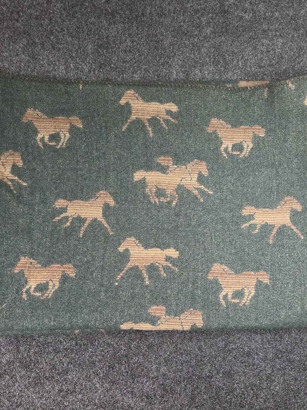 Vintage Woolrich Reversible Horse Blanket Throw Equestrian Western USA 62x56